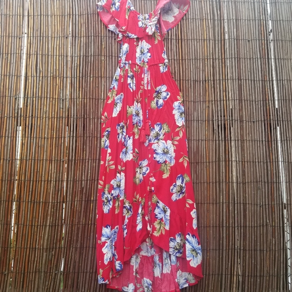 Red floral maxi dress - Picture 6 of 16